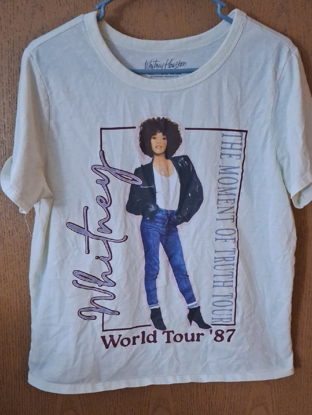 A vintage concert T-shirt from 1987 Whitney Houston
The emotional of the truth